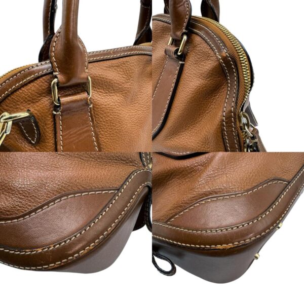 z0670 6 c Burberry Leather Shoulder Bag Brown