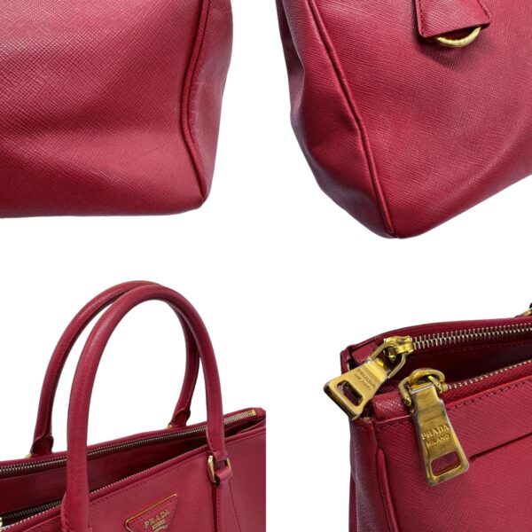 z0680 10 c Prada Handbag Leather Red