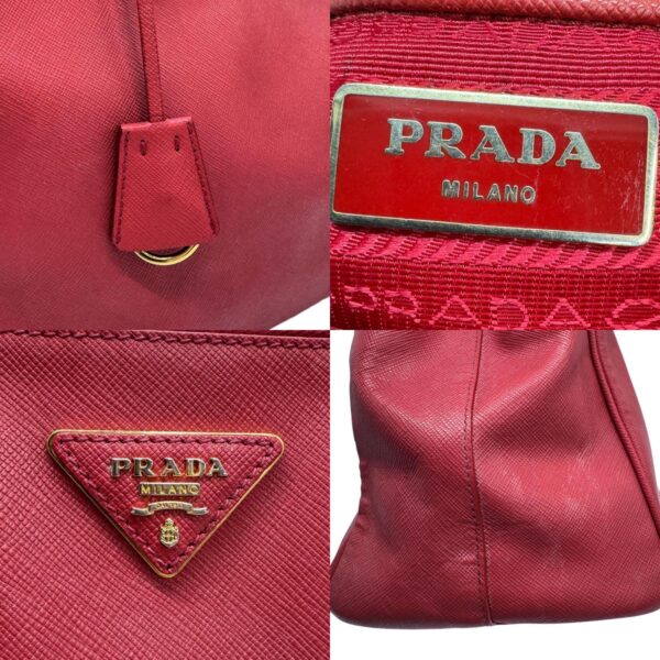 z0680 14 c Prada Handbag Leather Red