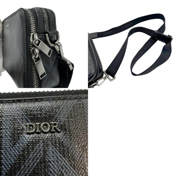 z0713 11 c Dior Crossbody Shoulder Bag Canvas Black