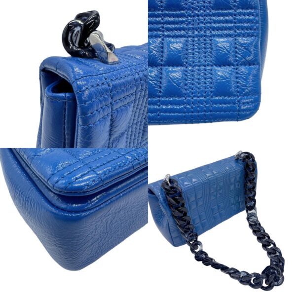 z0714 7 c Burberry Leather Shoulder Bag Blue