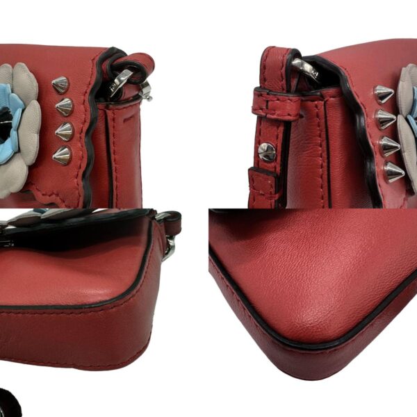 z0730 6 c Fendi Shoulder Bag Leather Red