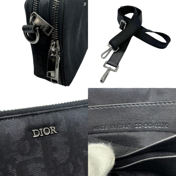 z0753 11 c Dior Crossbody Shoulder Bag Trotter Nylon Black