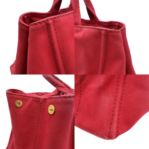 z0762 6 c Prada Shoulder Bag Handbag Canapa Canvas Red