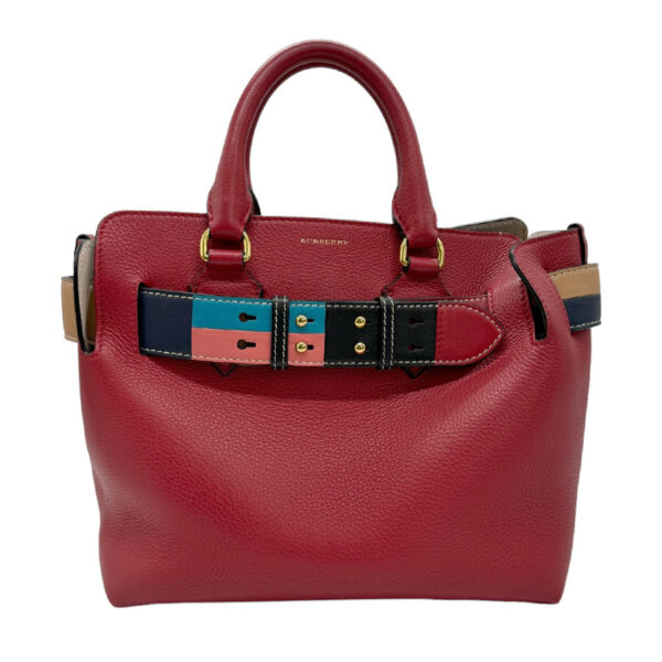 z0764 1 Burberry Leather Shoulder Bag Red