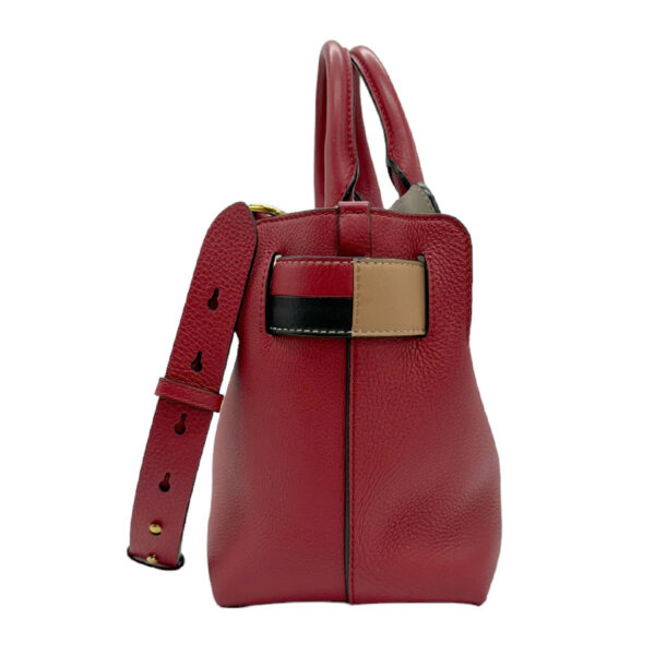 z0764 2 Burberry Leather Shoulder Bag Red