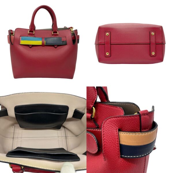 z0764 3 c Burberry Leather Shoulder Bag Red