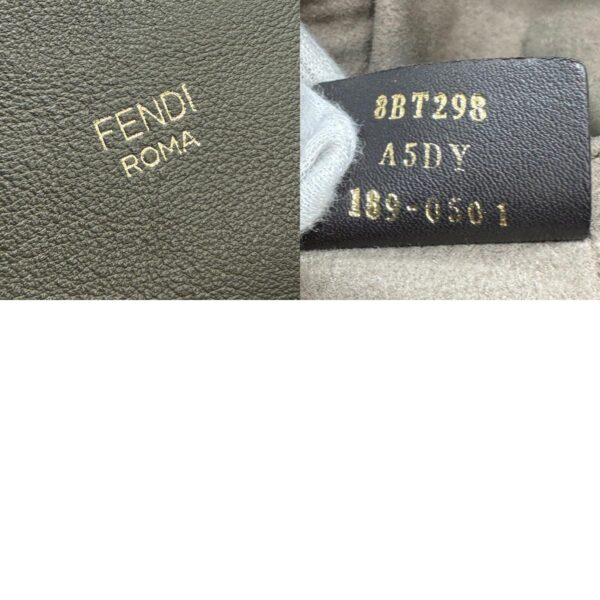 z0765 14 c Fendi Montresor Shoulder Bag Leather Khaki