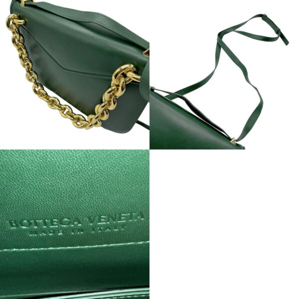 z0783 11 c Bottega Veneta Leather Envelope Shoulder Bag Green