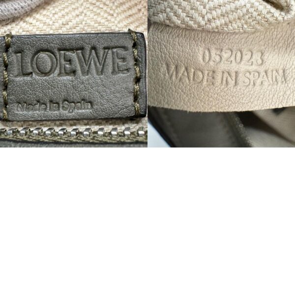 z0817 14 c Loewe Puzzle Mini Leather Handbag Khaki