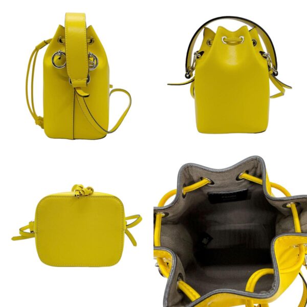 z0863 2 c Fendi Mini Mon Tresor Shoulder Bag Leather Yellow