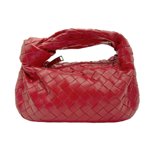 z0913 1 Bottega Veneta Intrecciato Leather Handbag Red