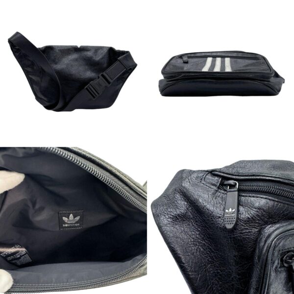 z0939 3 c Balenciaga Leather Waist Bag Black