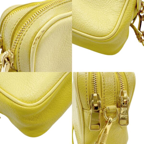 z0950 7 c Miu Miu Shoulder Bag Leather Yellow