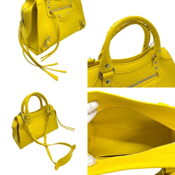 z0958 10 c Balenciaga Leather Neo Classic City S Bag Yellow