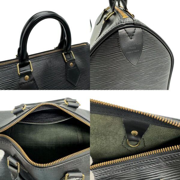 z0960 11 c Louis Vuitton Speedy 25 Epi Leather Handbag Black