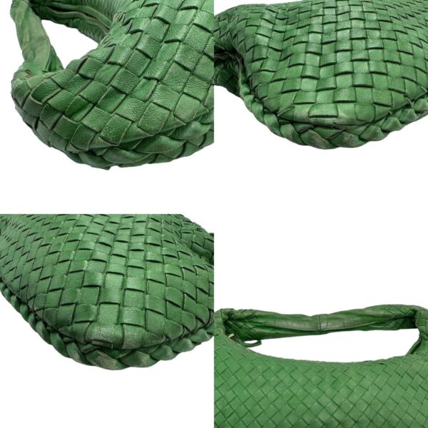 z0977 7 c Bottega Veneta Intrecciato Leather Handbag Green