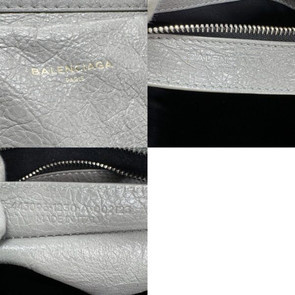 z0984 14 c Balenciaga Leather Bazaar Shopper Bag Gray