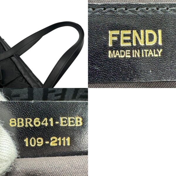 z0998 11 c Fendi Handbag Zucchino Canvas Black