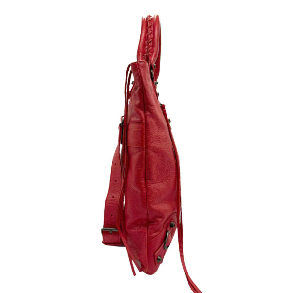 z1040 2 Balenciaga Leather Shoulder Bag Red