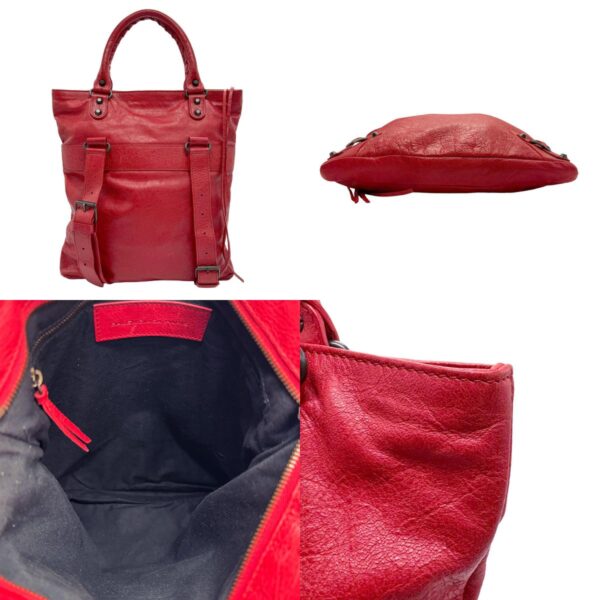 z1040 3 c Balenciaga Leather Shoulder Bag Red