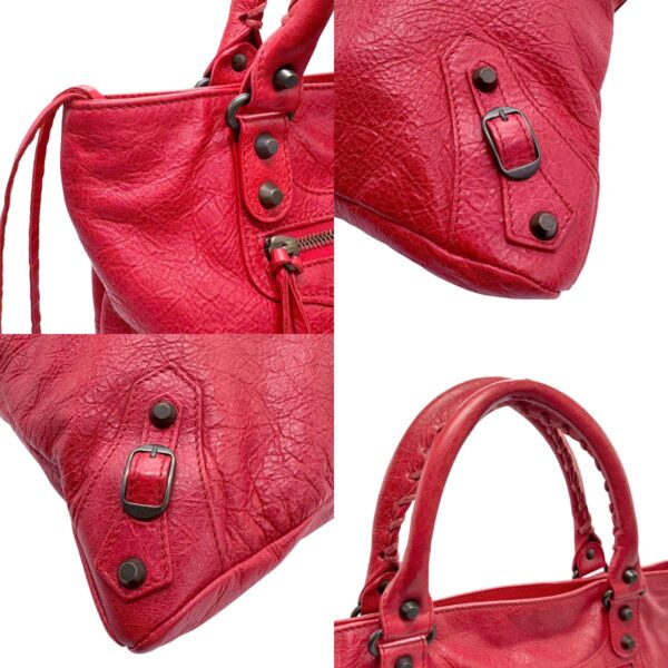 z1040 7 c Balenciaga Leather Shoulder Bag Red