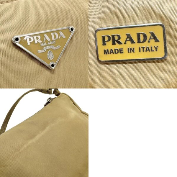 z1076 11 c Prada Handbag Nylon Beige