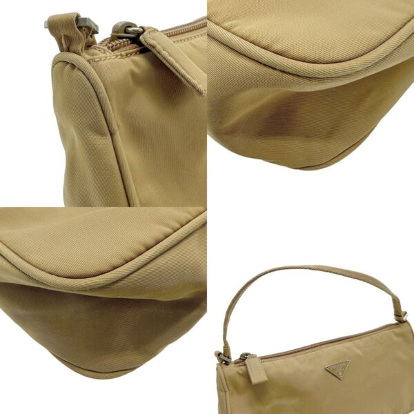 z1076 7 c Prada Handbag Nylon Beige