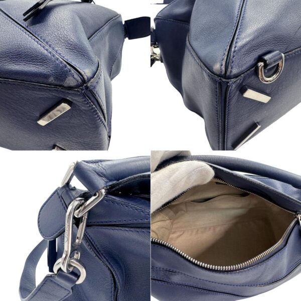 z1095 14 c Loewe Puzzle Medium Leather Shoulder Bag Blue Blue