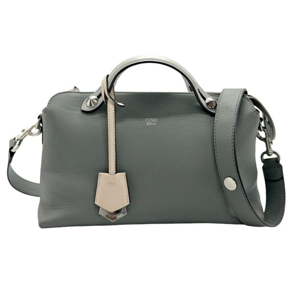 z1108 1 Fendi Visible Shoulder Bag Leather Gray