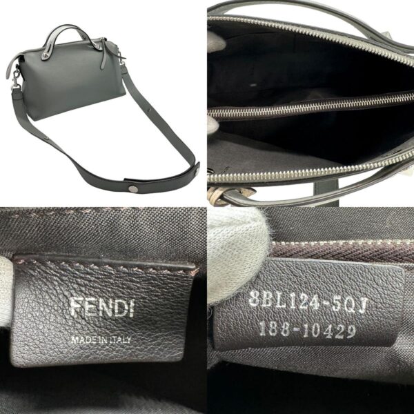 z1108 15 c Fendi Visible Shoulder Bag Leather Gray