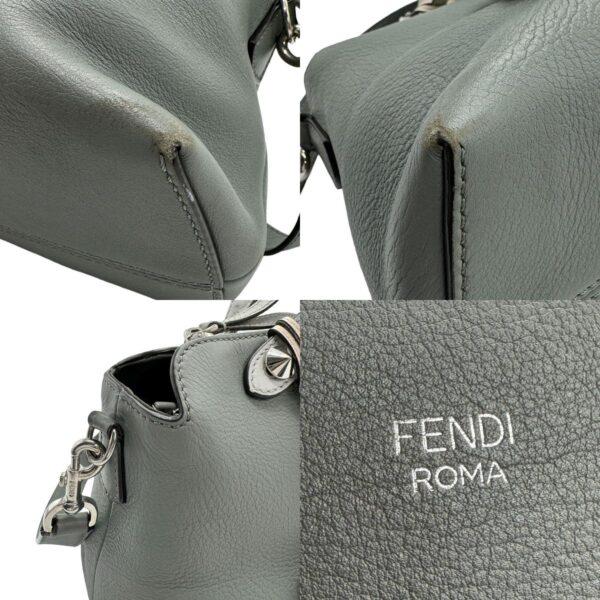 z1108 6 c Fendi Visible Shoulder Bag Leather Gray