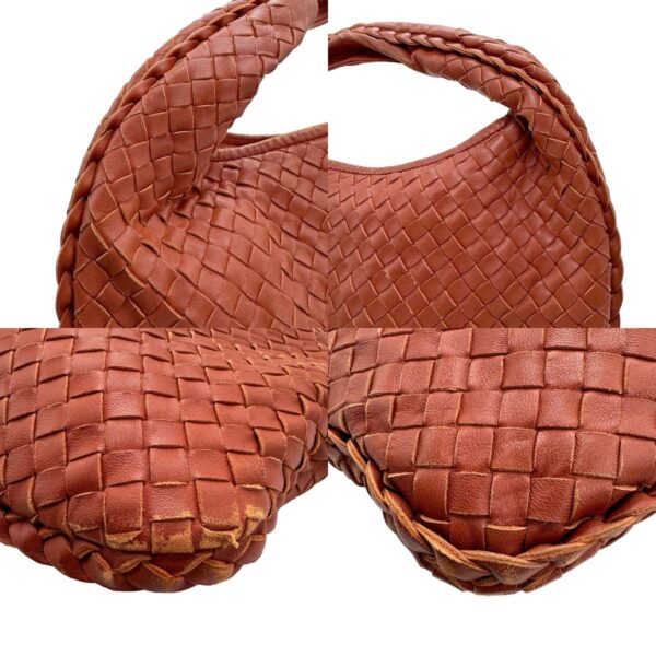 z1119 6 c Bottega Veneta Intrecciato Leather Handbag Brown