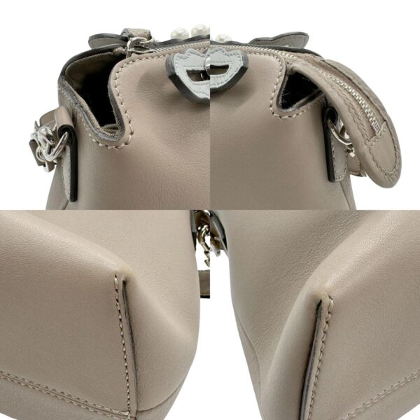 z1127 6 c Fendi Visible Shoulder Bag Leather Beige