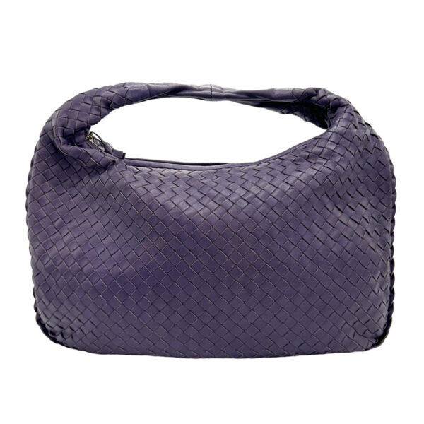 z1130 1 Bottega Veneta Intrecciato Leather Handbag Purple