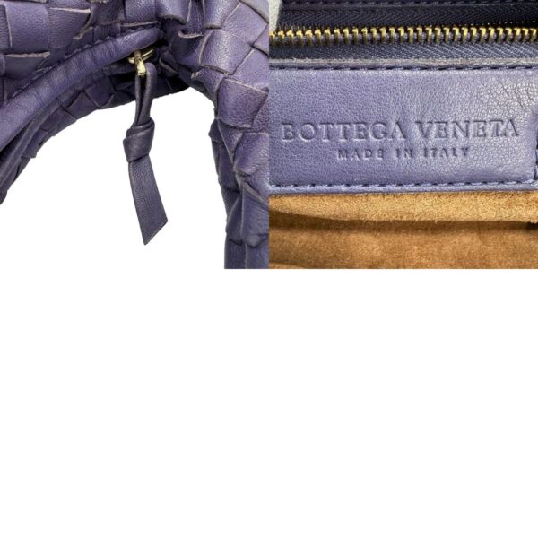 z1130 11 c Bottega Veneta Intrecciato Leather Handbag Purple