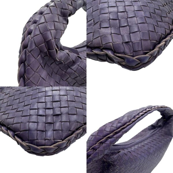 z1130 7 c Bottega Veneta Intrecciato Leather Handbag Purple