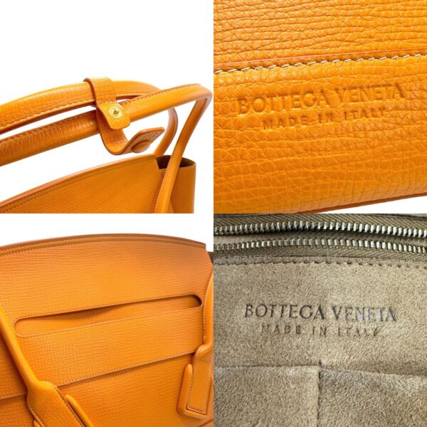 z1221 11 c Bottega Veneta Leather Shoulder Bag Orange