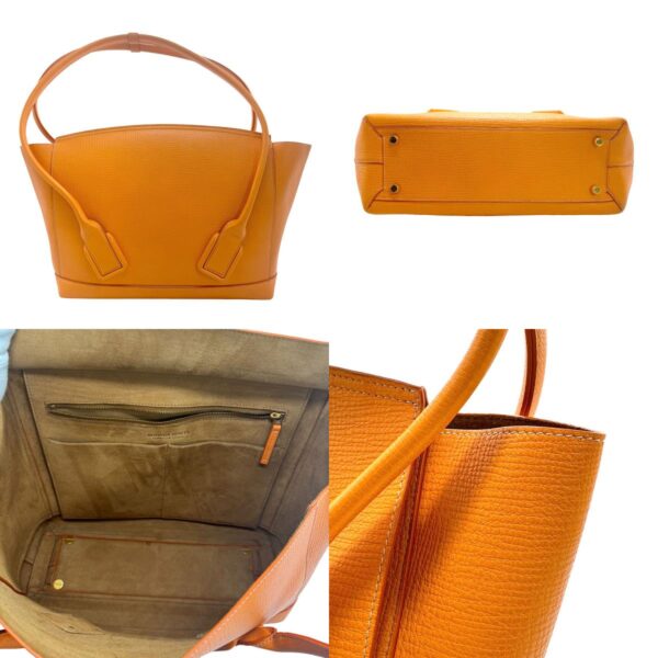 z1221 3 c Bottega Veneta Leather Shoulder Bag Orange