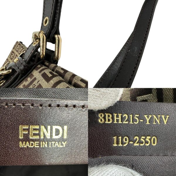 z1224 11 c Fendi Tote Bag Zucchino Canvas Brown