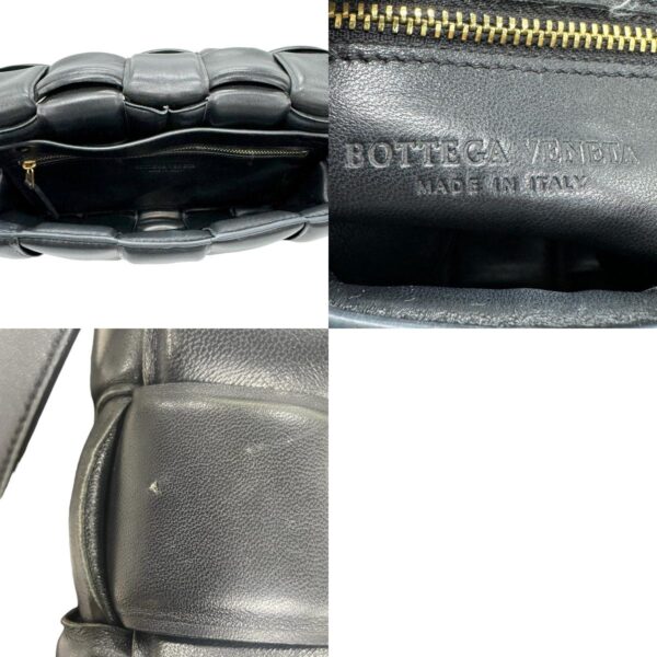 z1288 11 c Bottega Veneta Padded Cassette Leather Shoulder Bag Black