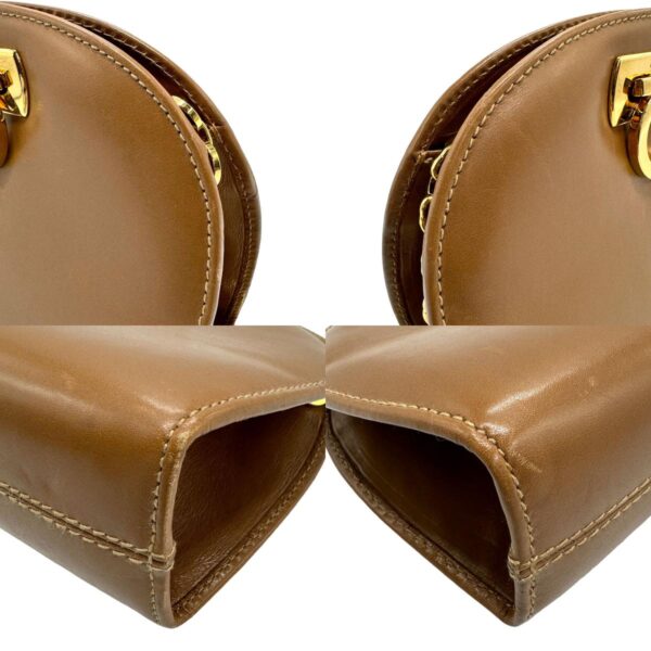 z1306 6 c Salvatore Ferragamo Gancini Leather Shoulder Bag Camel