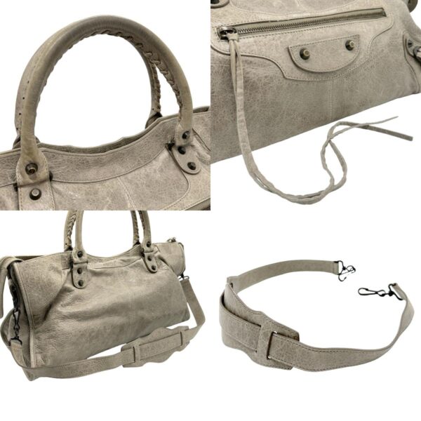 z1312 10 c Balenciaga The Part Time Leather Shoulder Bag Gray