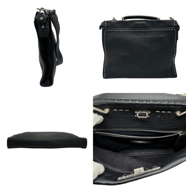 z1314 2 c Fendi Peekaboo Fit Handbag Leather Black