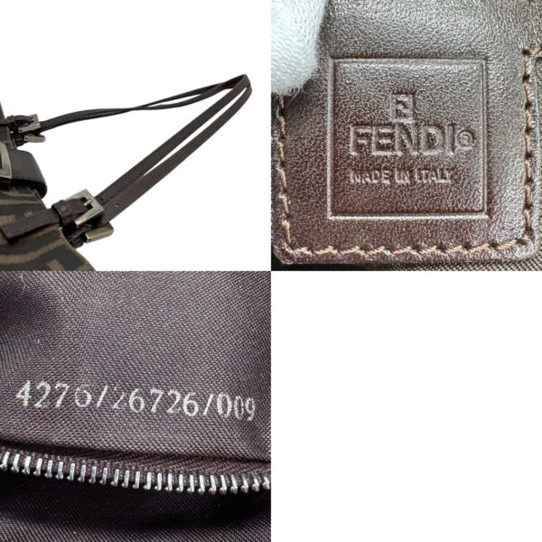 z1318 11 c Fendi Handbag Zucca Canvas Brown