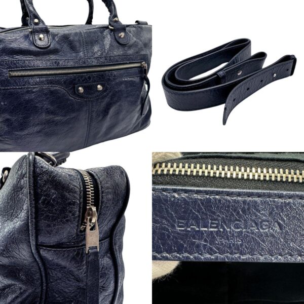 z1404 14 c Balenciaga Shoulder Bag Leather Handbag Blue