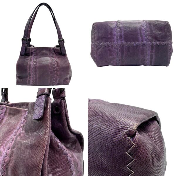 z1478 3 c Bottega Veneta Lizard Crossbody Shoulder Bag Purple