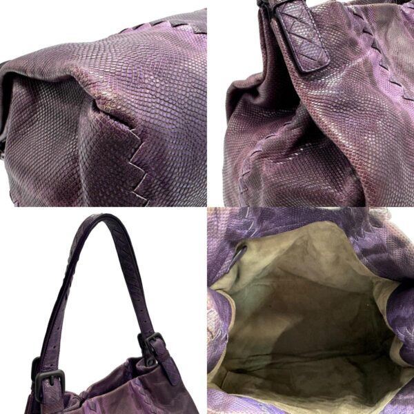 z1478 7 c Bottega Veneta Lizard Crossbody Shoulder Bag Purple