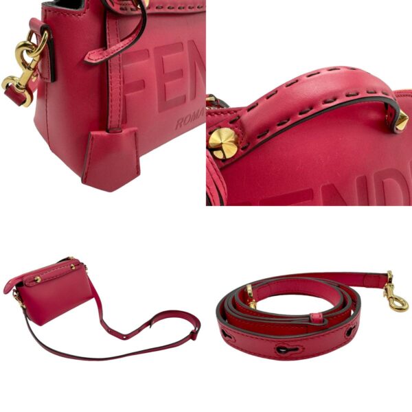 z1578 10 c Fendi Visible Crossbody Shoulder Bag Leather Pink