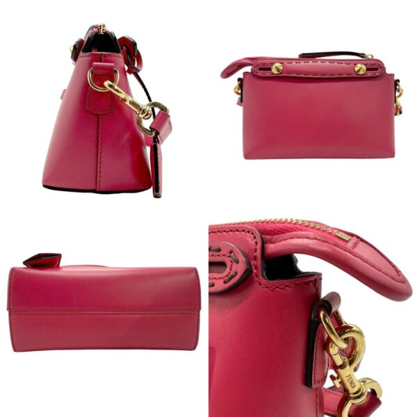 z1578 2 c Fendi Visible Crossbody Shoulder Bag Leather Pink